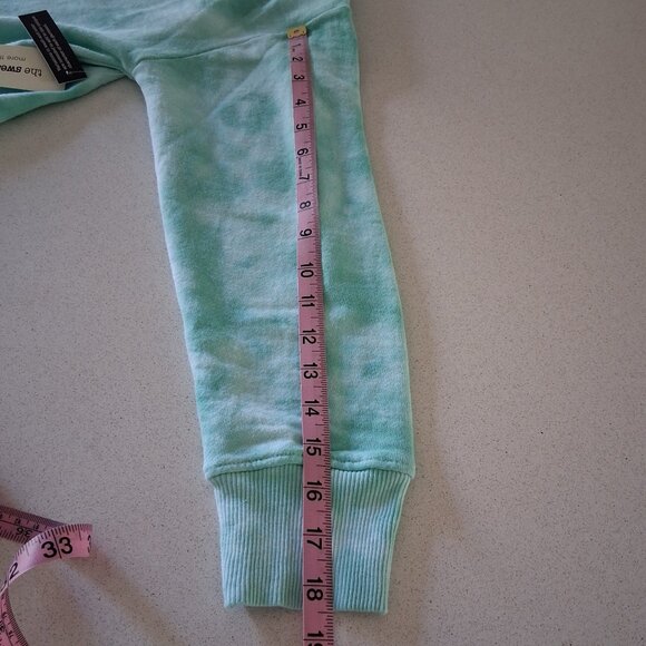 The Sweatshirt Project Oversized Teal Tie Dye Henley Sweatshirt Women's Size L - Picture 11 of 16